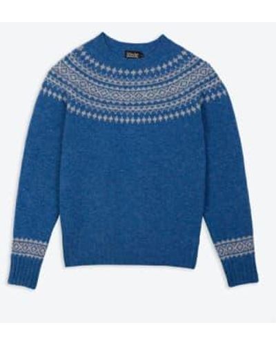 Lowie Toon Scottish Lambswool Snow Sweater S - Blue