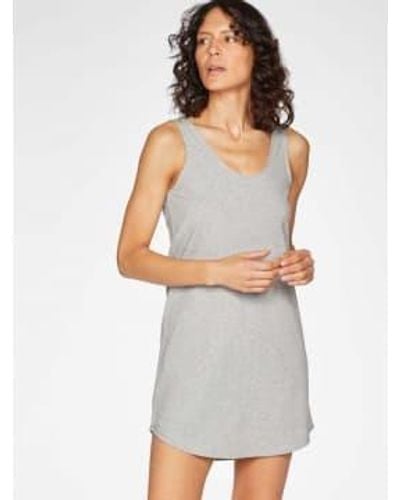 Thought Leah gots essential slip dress aus bio-baumwolle - Grau
