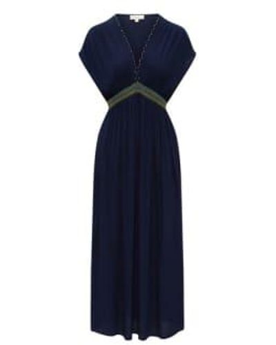 Nooki Design Sasla Smocked Maxi Dress - Blue