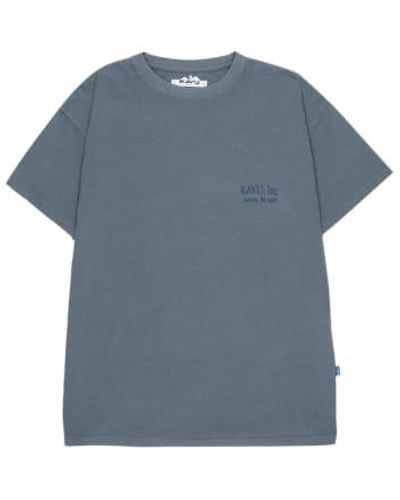 Kavu Stack Cap T-shirt Stormy Weather Small - Blue