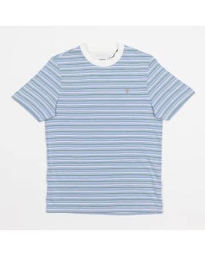 Farah Camiseta danny stripe en azul, ver y rosa
