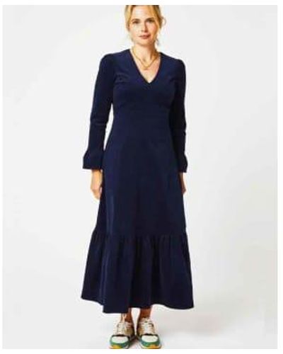 Aspiga Victoria v-neck robe en velours - Bleu