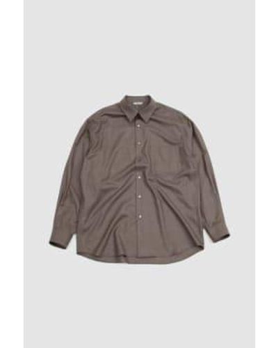 AURALEE Super Light Shirt Top Brown - Marrone