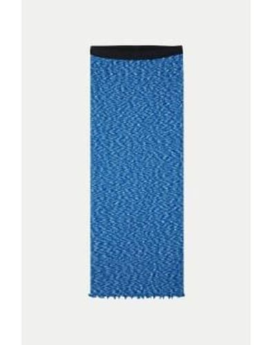 Mads Nørgaard Space algodón múltiple falda maxina - Azul
