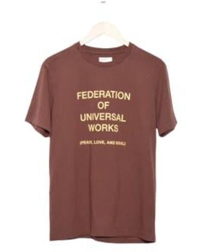 Universal Works Federation tee organique 26651 - Marron