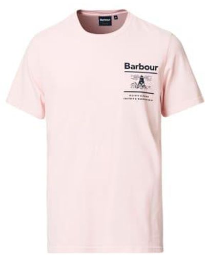 Barbour Chanonry Print T Shirt Pink - Rosa