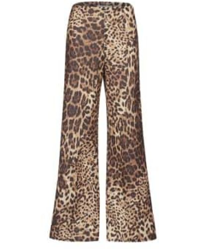 Sisters Point Neat Trousers Leopard Xs - Natural