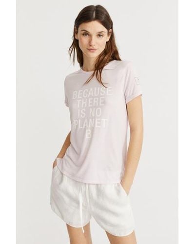 Ecoalf Onda T -Shirt lilac - Weiß
