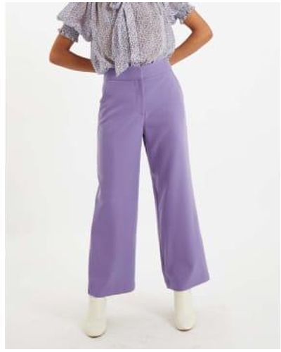 Lilac Rose Louche Elina Wide Leg Trouser - Purple