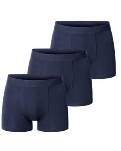 Bread & Boxers 3-pack Boxer Brief Navy M - Blue