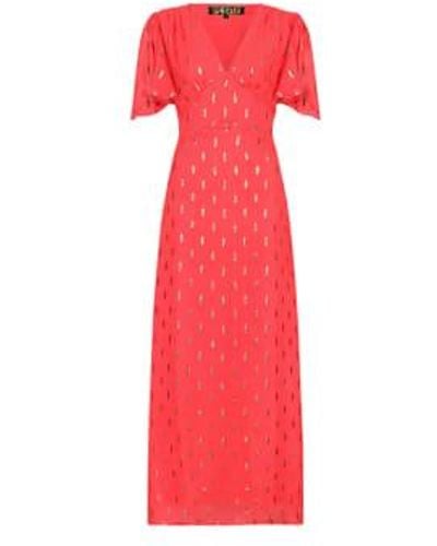 Stardust Olivia Maxi Dress Raspberry Confetti Xl(uk14-16) - Red
