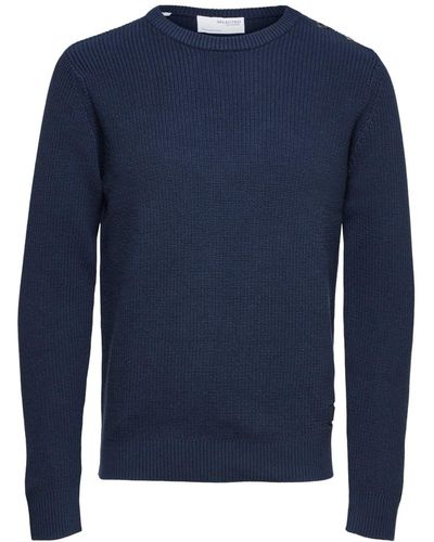 SELECTED Einzigartiger Blue Navy -Pullover - Blau
