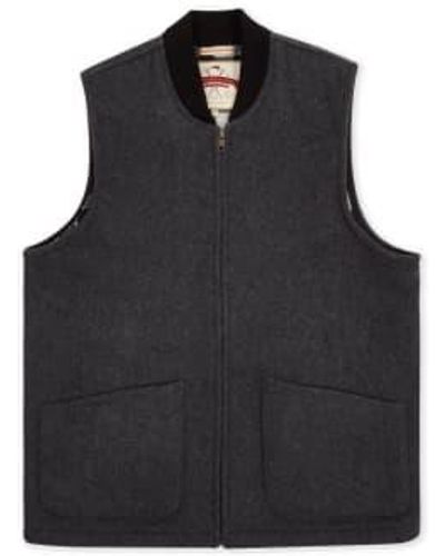 Burrows and Hare Gilet Grey L - Black