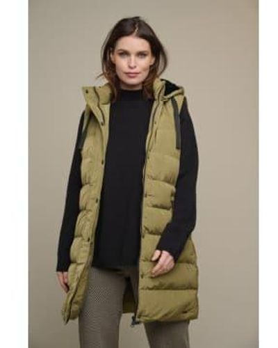 Rino & Pelle Jacy Padded Waistcoat With Faux Fur And Detachable Hood Ivy 38 - Multicolour