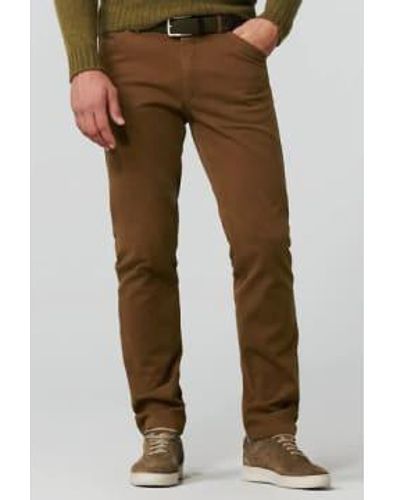 Hiltl Parker Regular Fit Soft Stretch Cotton Jeans - Brown
