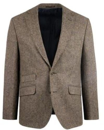 Torre Donegal Tweed Suit Jacket 44 - Brown
