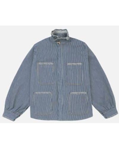 seventy + mochi Pablo Jacket Striped - Blue