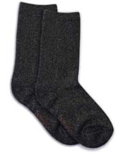 Tutti & Co Metallic Socks - Black