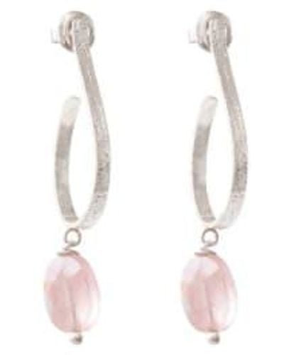 A Beautiful Story Earrings Attracted Quartz Sustainable & Fairtrade Choice - Multicolor