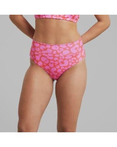 Dedicated Slite Leopard Bikini Bottoms S - Pink