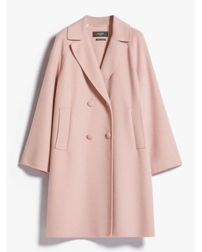 Weekend by Maxmara Peony Pink Rivetto Double Breasted Coat