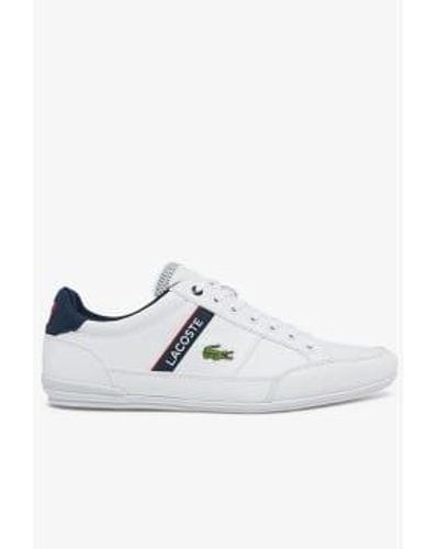 Lacoste Mens Chaymon Textile And Synthetic Trainers - Bianco