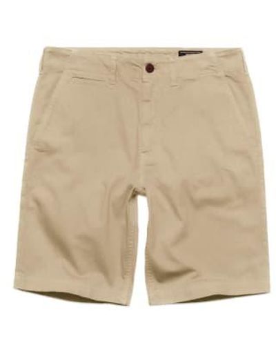 Superdry Vintage Officer Chino Shorts - Natur