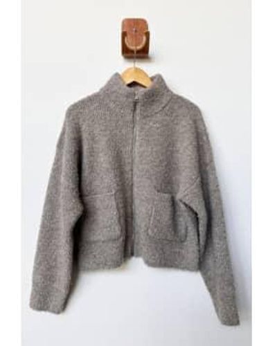 LE BON SHOPPE Louie zip pullover rauch - Grau