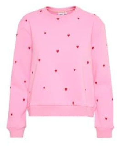 Saint Tropez Dagna sweatshirt in bonbon harts - Pink