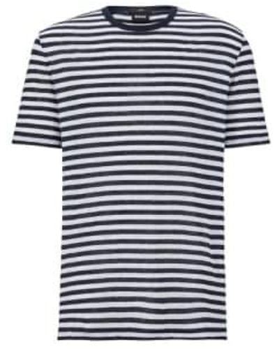 BOSS Horizontal-striped T-shirt - Blue