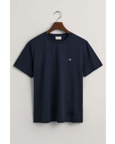 GANT Regelmäßiges fit-schild-t-shirt in evening 2003184 433 - Blau