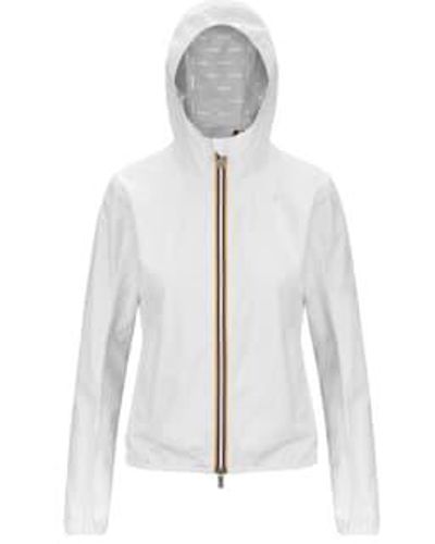 K-Way Lily Stretch Dot Jacket - White