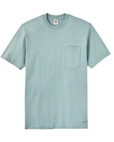 Filson T-shirt Pioneer Solid One Pocket - Bleu