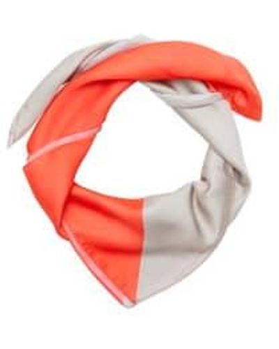 Ichi Iadovia Hot Coral Scarf One Size - Red