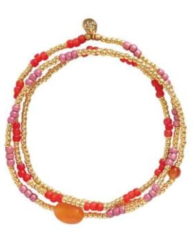 A Beautiful Story Bracelet Energetic Carnelian Sustainable & Fairtrade Choice - Red
