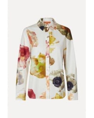 Stine Goya Martina Floral Loose Fit Shirt Col: Cream Multi, Size: S - Natural