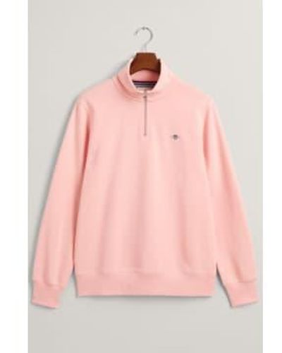 GANT Sweatshirt mit halbem reißverschluss in bubblegum 2008005 671 - Pink