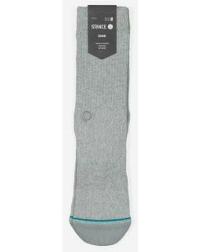 Stance Icon Classic Crew Socks In M - Grey