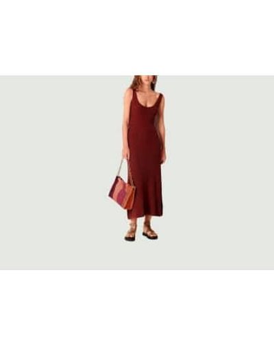 Sessun Long Ribbed Dress Rosalba - Rosso
