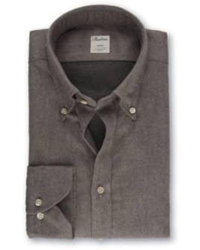 Stenströms Casual Luxury Flannel Shirt - Brown