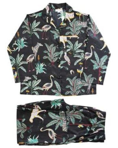 Powell Craft Safari Night Ladies Pajamas S/m - Gray