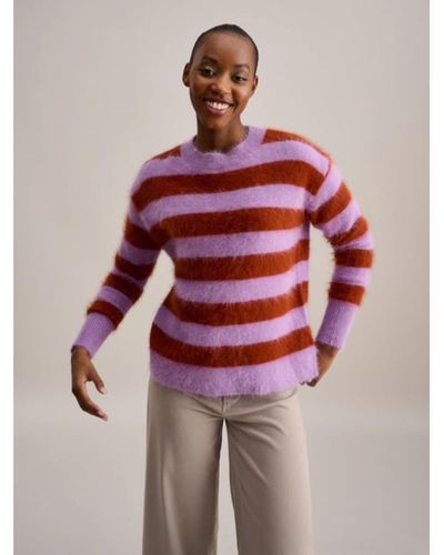 Bellerose Datipe Striped Angora Sweater - Red
