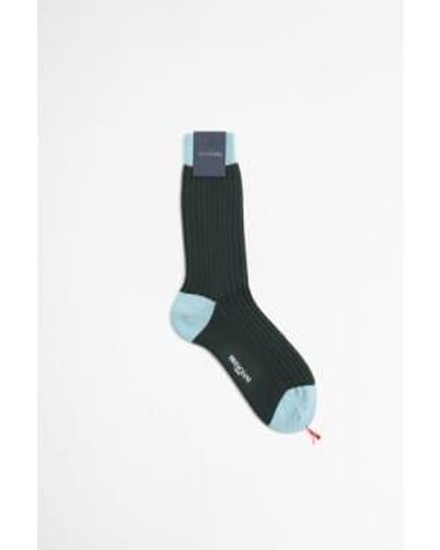 Bresciani Blend Short Socks Verdone/polinesia L - Blue