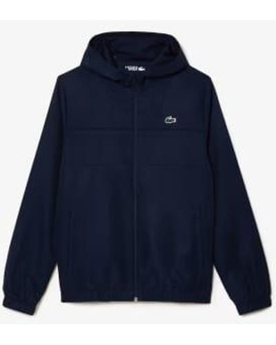 Lacoste Recycled Fiber Zipped Hooded Sport Jacket 7 - Blue