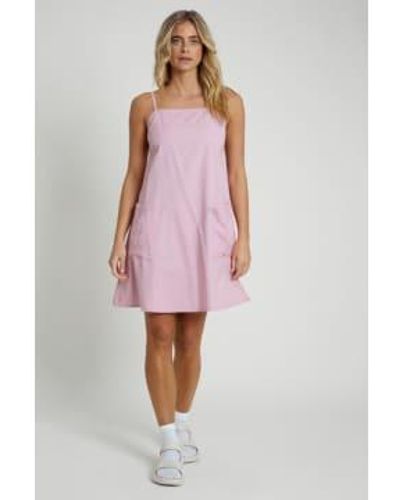 Native Youth Rosa leinenmischung mini cami kleid - Pink