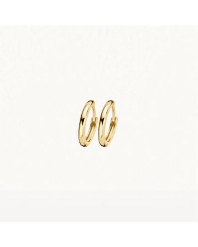 Blush Lingerie 14k Gold Clicker 10mm Hoop Earrings - Metallic