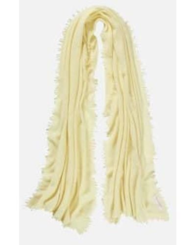 PUR SCHOEN Hand Felted Cashmere Soft Scarf Vanilla + Gift - Yellow