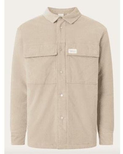 Knowledge Cotton 1190030 Corduroy Overshirt Light Feather Gray S - Natural