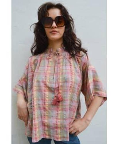 Vanessa Bruno Tyliam Coloured Check Blouse Xs/s - Multicolor