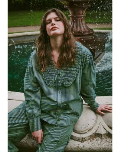 Damson Madder : Fontaine Blouse - Green